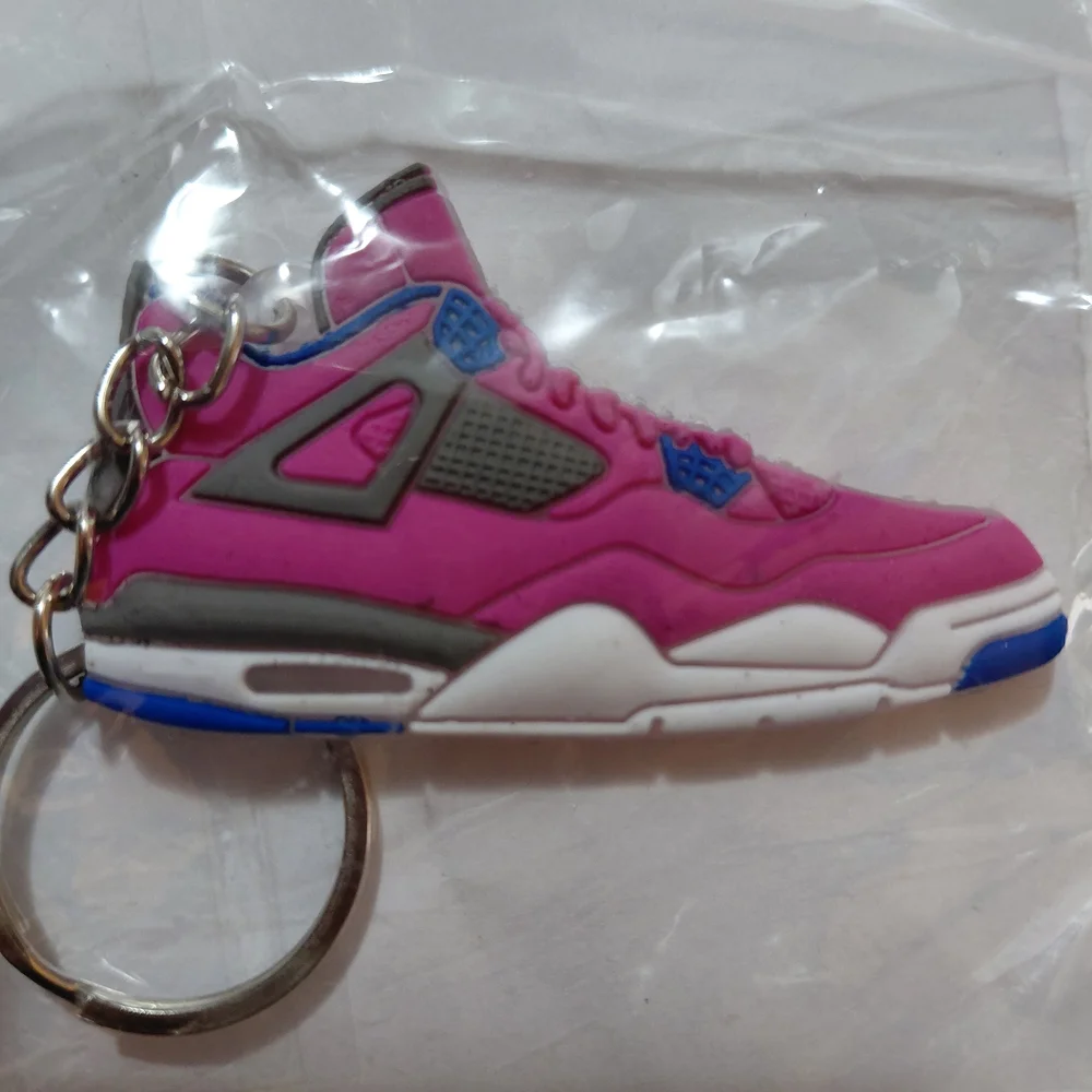 Pink and Blue Sneaker Keychain